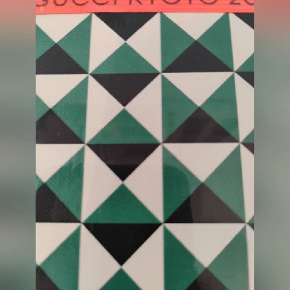 NEW Gucci Notebook w/Pencil Geometric Patterned - Green, Black, & White - Picture 3 of 5